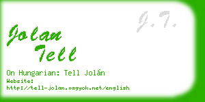 jolan tell business card
