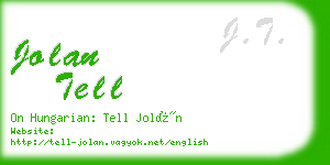 jolan tell business card